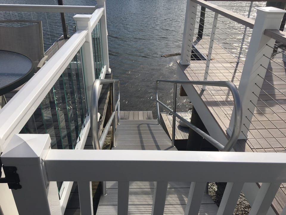 non slip ramp to the lower deck
