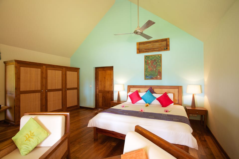 Cottage, Pool View | Premium bedding, down comforters, minibar, in-room safe