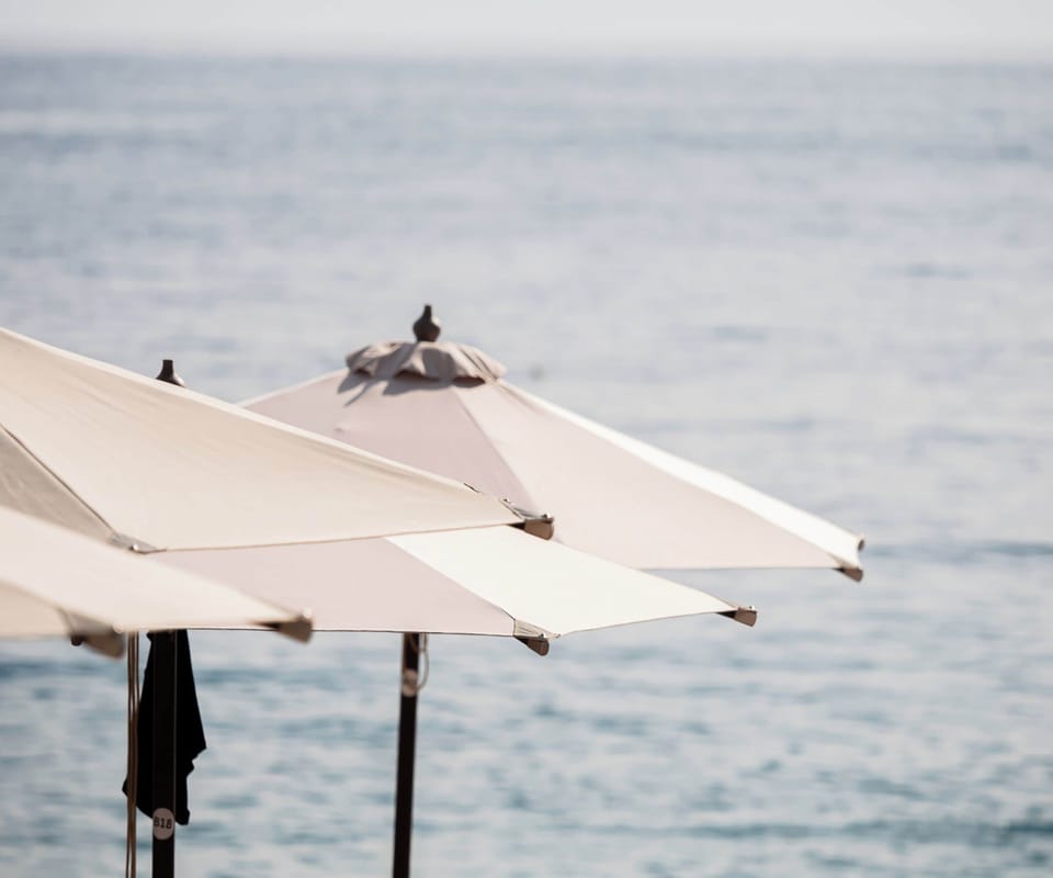 Private beach, sun loungers, beach umbrellas, beach bar
