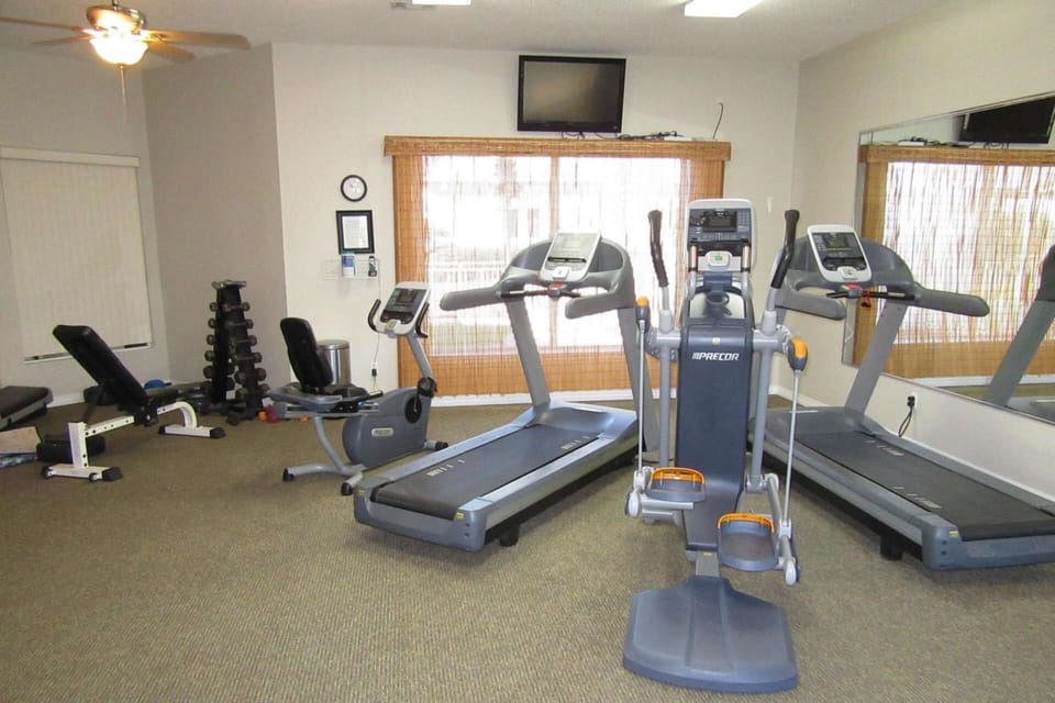 Fitness center with cardio and weight equipment