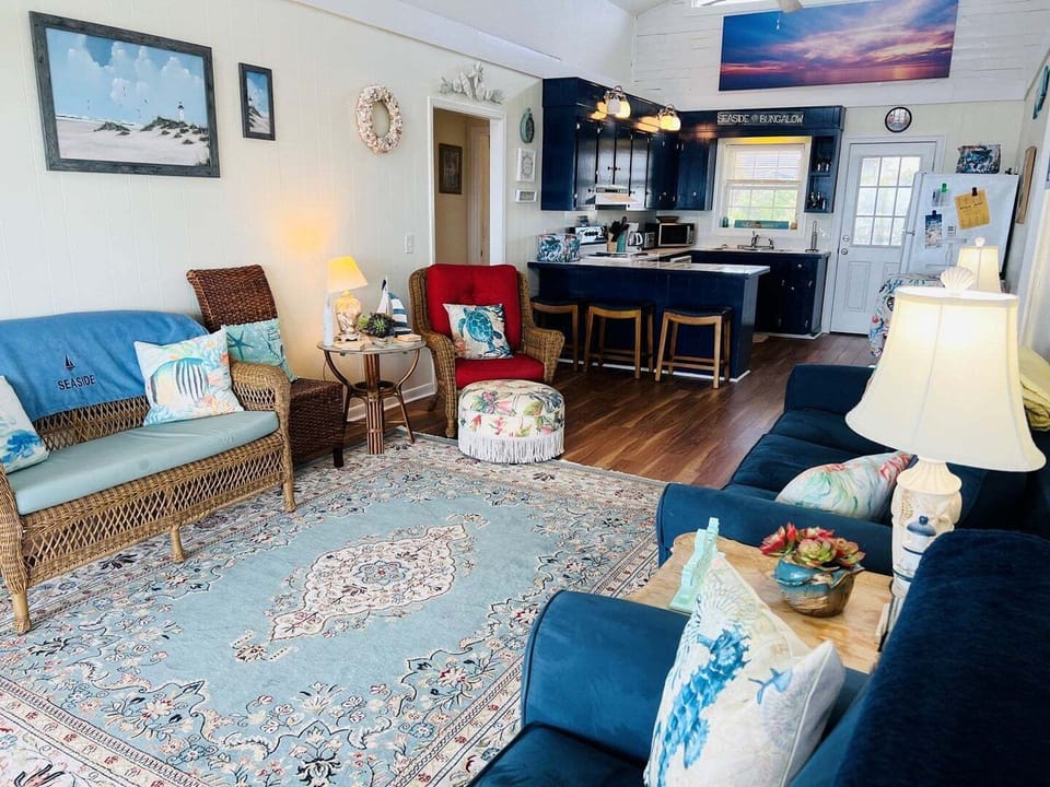 Living Room to Kitchen with Front Streetside Door View