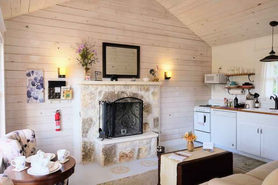 We provide wood for the fireplace during the winter months.