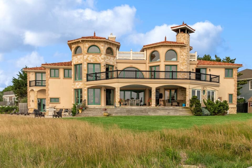 The Mediterranean architecture was designed by my mother, herself.