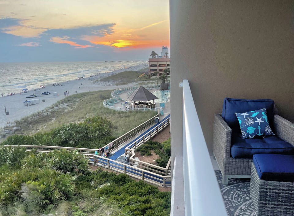 Balcony catches the sunsets!