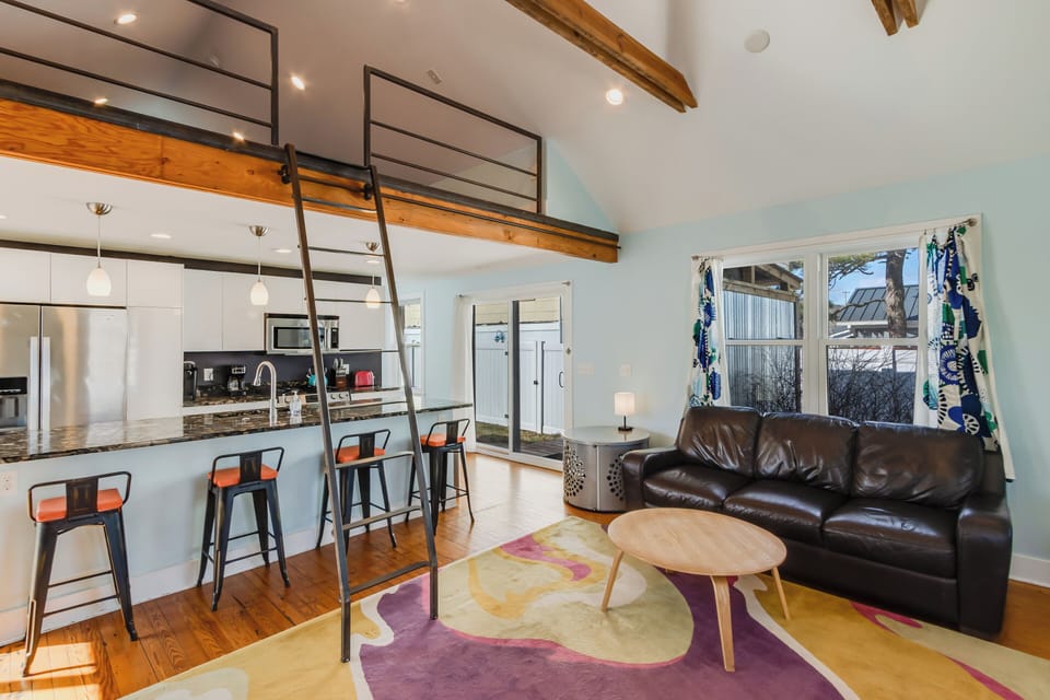 Ladder access to the cool loft area