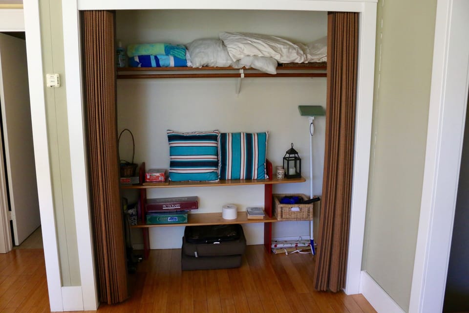 The closet in the great room area.