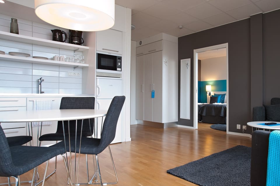 Two Room Apartment | Laptop workspace, blackout drapes, iron/ironing board, WiFi (free)