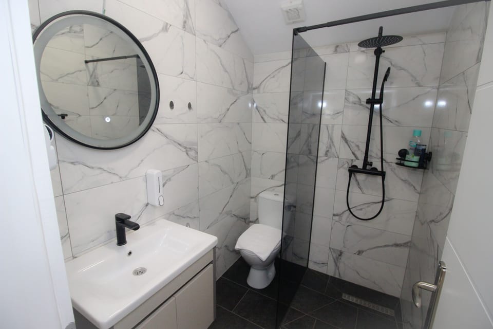 Deluxe Double Room | Bathroom | Shower, free toiletries, hair dryer, slippers