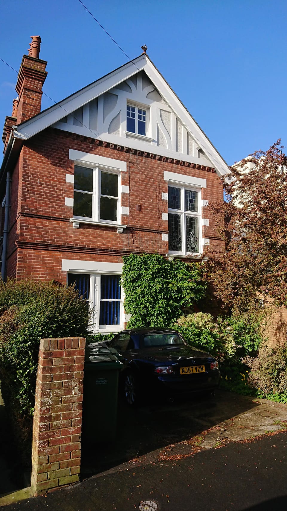 View of the house from the road