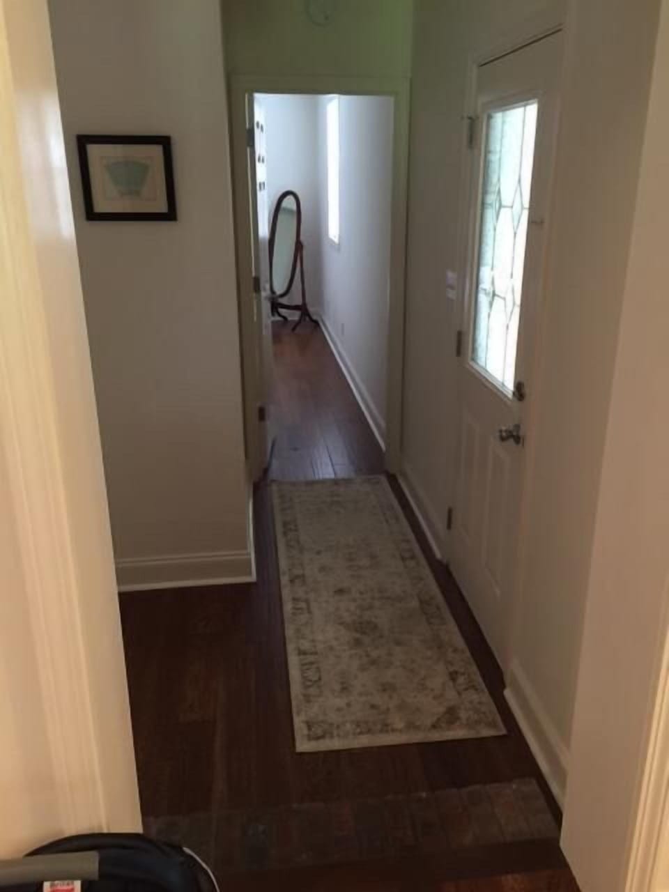 Hallway to Third Guest Room, Study and door to patio.