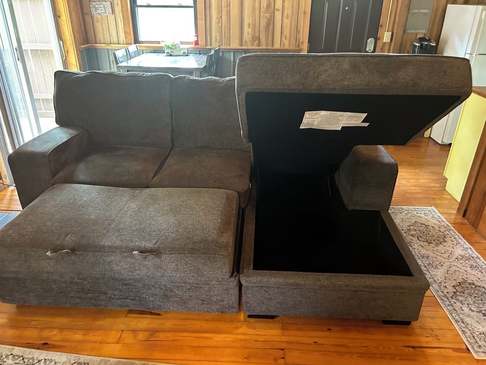 Queen sleeper sofa with storage
