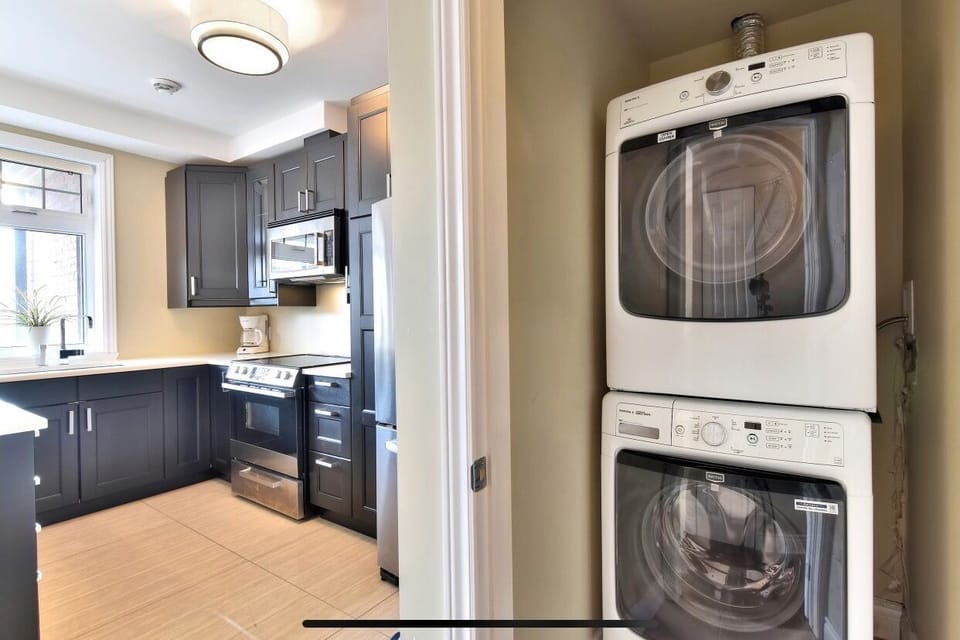 Washer and dryer in the unit