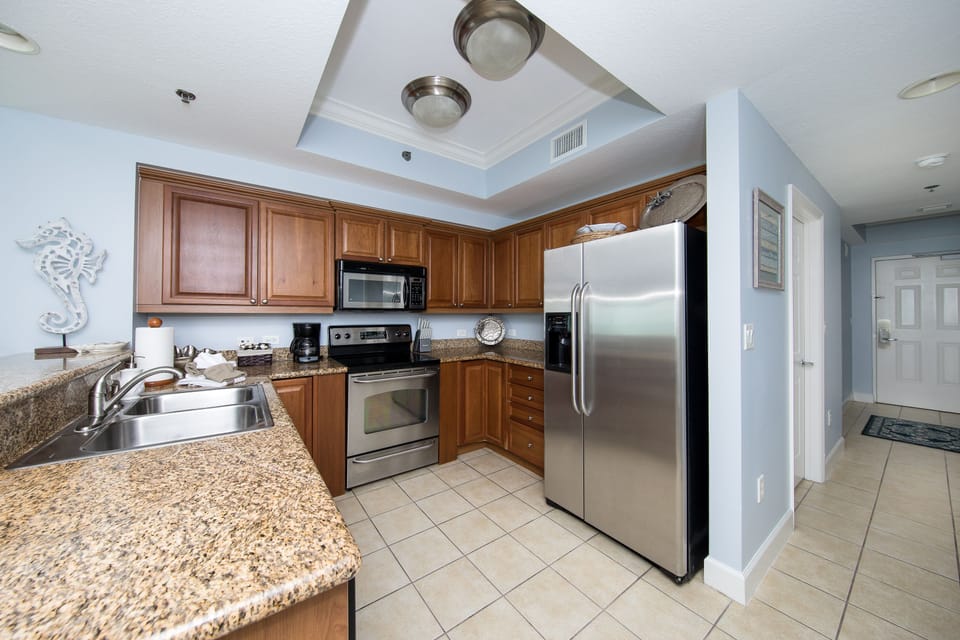Spacious kitchen.