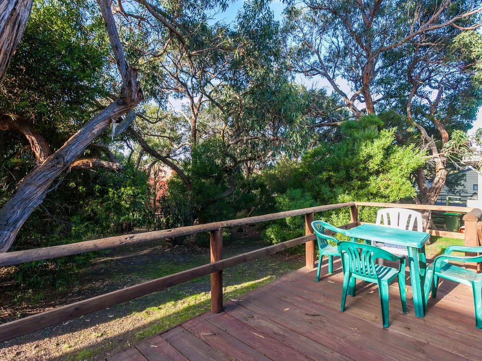 Back deck and yard