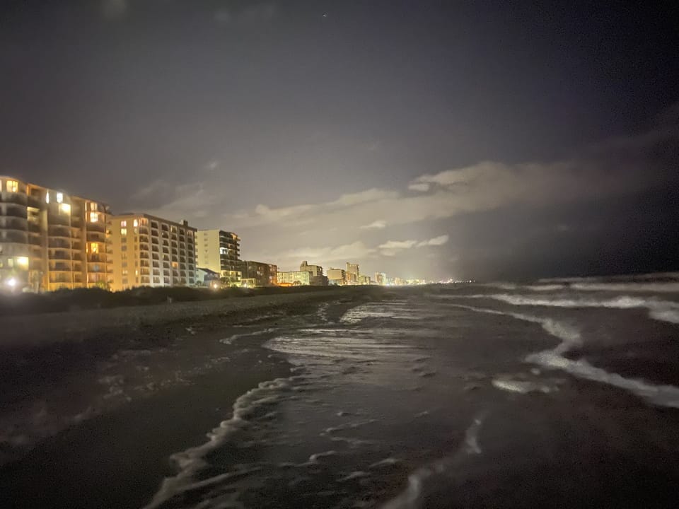 beach by night