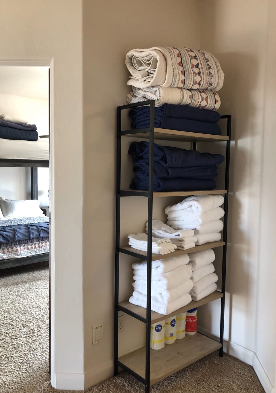 Extra towels and blankets. 