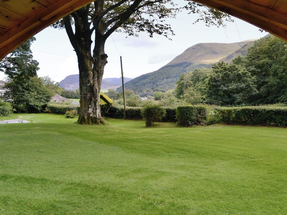 Stunning views from the covered outdoor seating area | Jose&rsquo;s at the Grange - Grange Country House Holiday Cottages, Loweswater, near Cockermouth