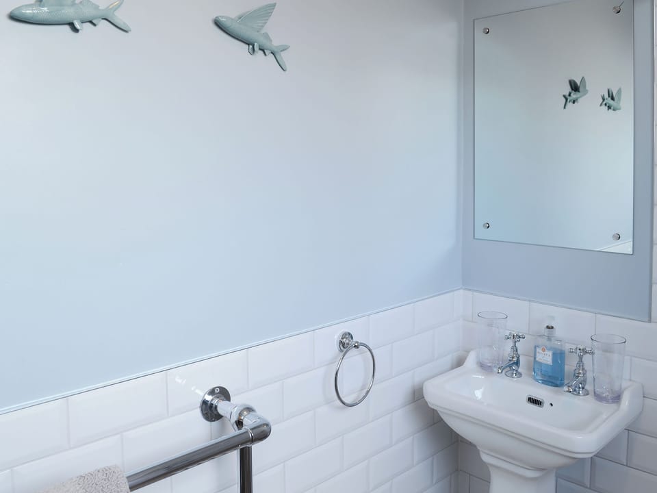 Shower room with heated towel rail | Sea Thistle Cottage, Nairn