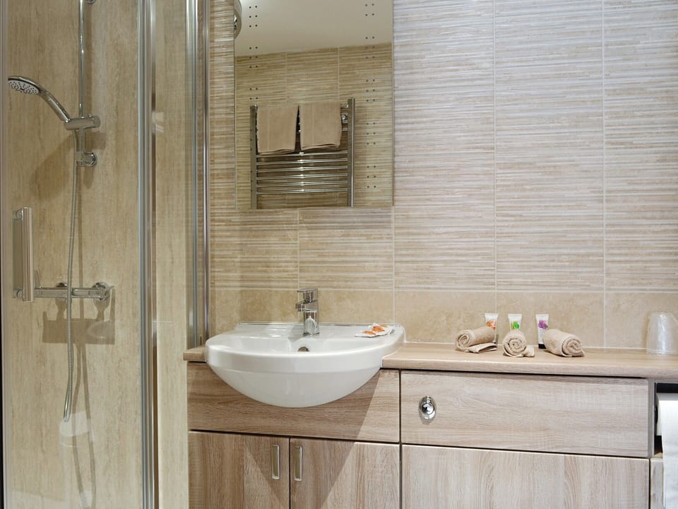 Family shower room | The Byres Tan - Stone House Farm Holiday Cottages, St Bees, near Whitehaven