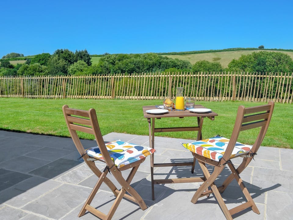 Delightful sitting out area with countryside views | The Cart Linhay, Meshaw, near South Molton