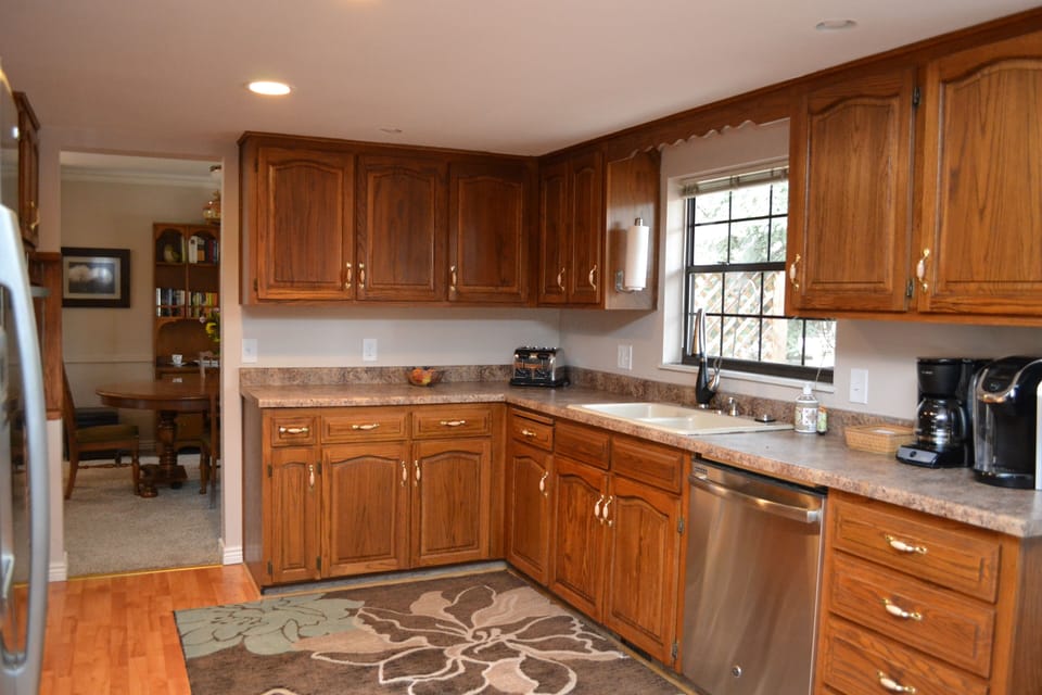 Kitchen includes all necessary amenities, coffee, creamer provided.