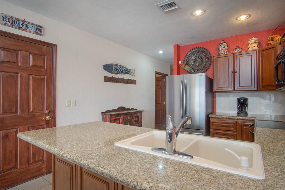 the kitchen