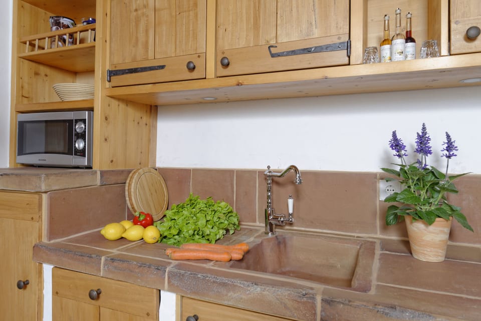 sink and worktop handmade from pottery