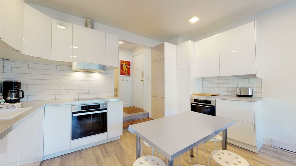 Modern kitchen designed for both casual meals and gourmet experiences