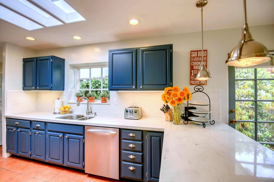 A Bright and Sunny Kitchen with Abundant Counter Space 