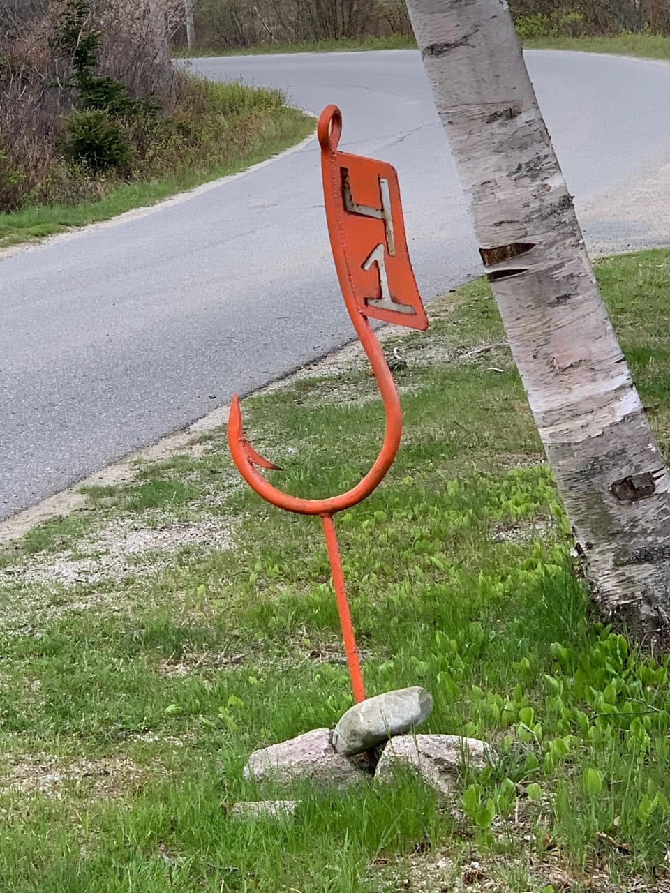 Look for this hook at end of driveway 