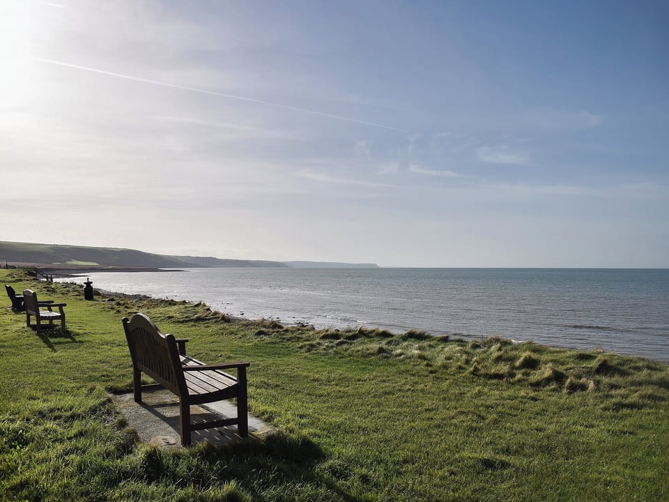 Lovely sitting areas overlooking the beach and the bay | Glasfor, Llansantffraed, near Aberaeron
