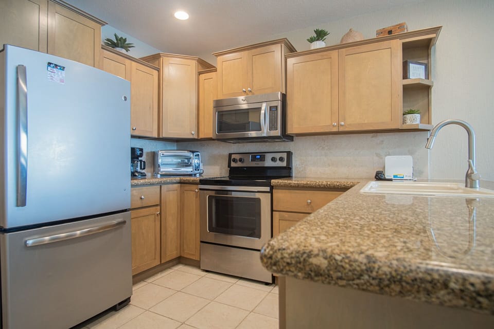 kitchen appliances are complete