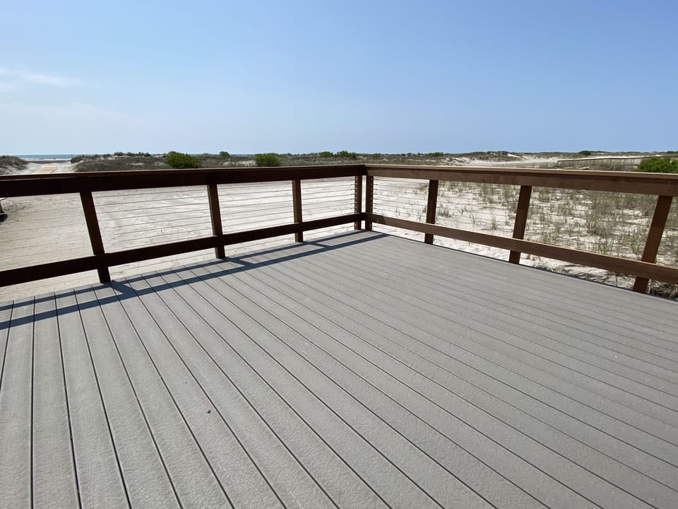Newly renovated ramp to beach w/ public showers.  