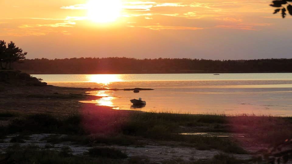 One of many of summer's long nights with beautiful sunsets over the river.