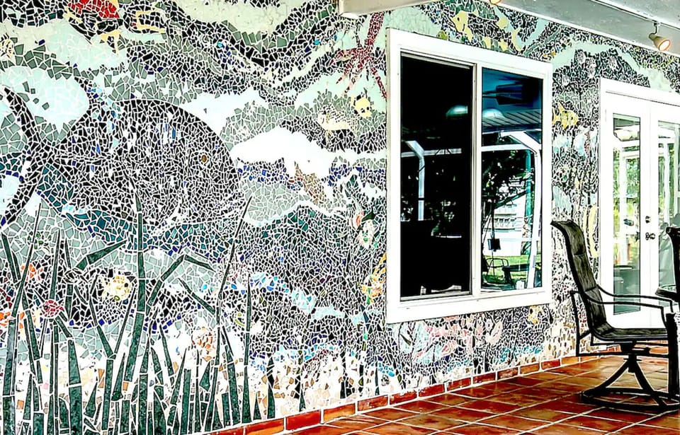 Underwater scene done in a 8x20 foot mosaic