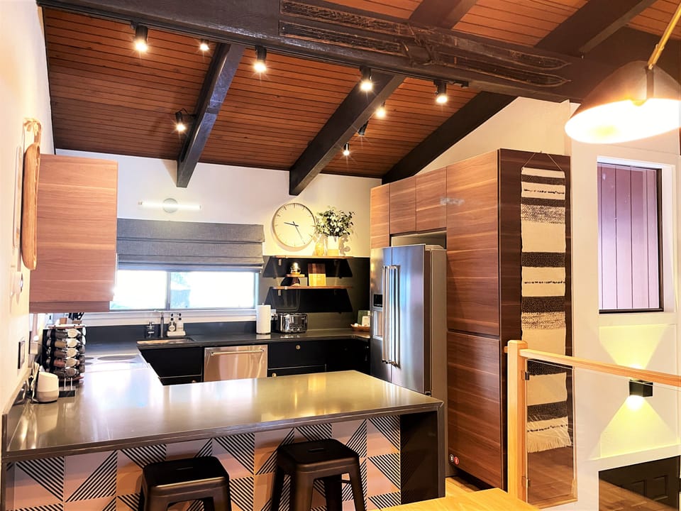 Spacious and functional kitchen makes meal prepping a pleasure.