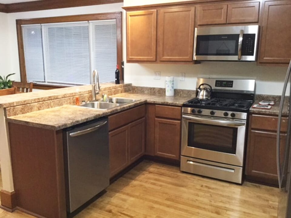 Remodeled kitchen with all the conveniences of home 
