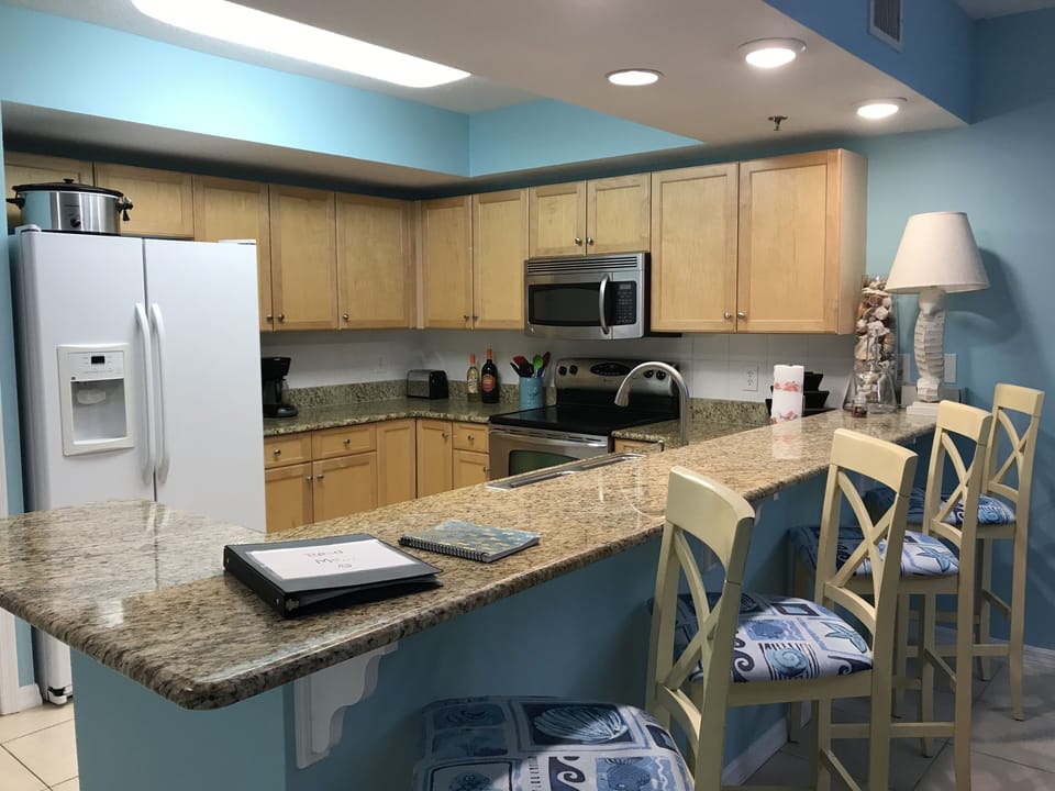 Fully stocked kitchen