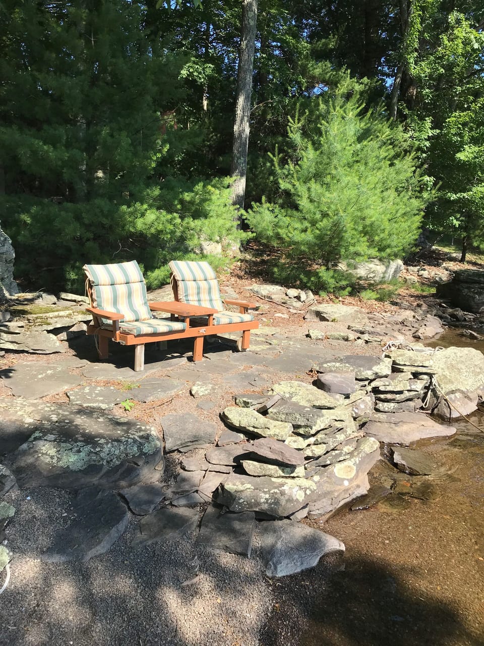 Firepit by the water.  May not be able accessible in Early season.    