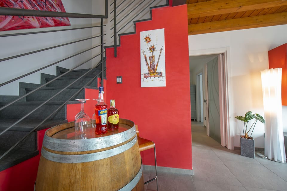 Bar angle for drinks in the lounge area