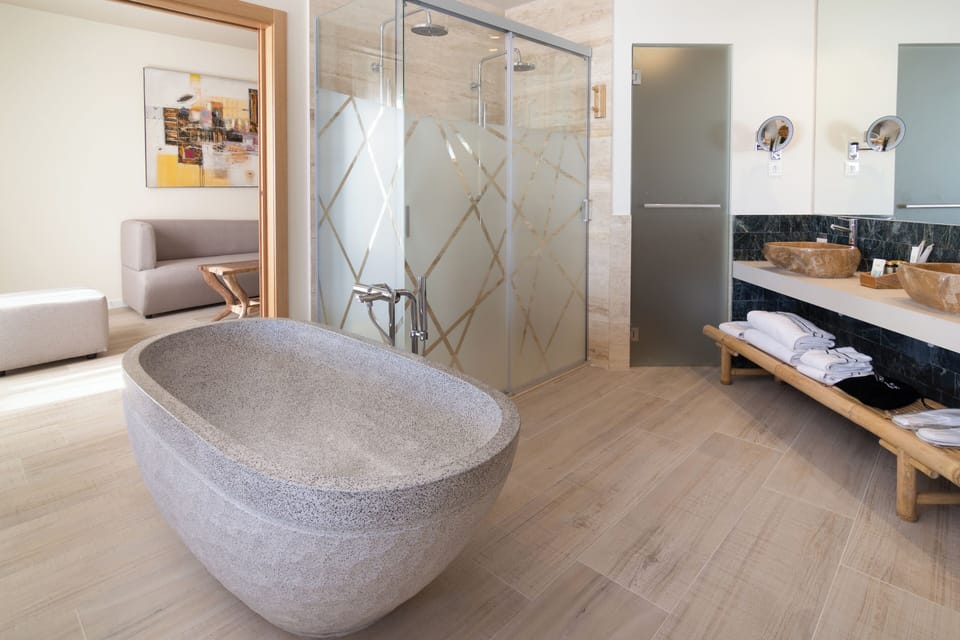 Superior Suite | Bathroom | Free toiletries, hair dryer, towels, soap