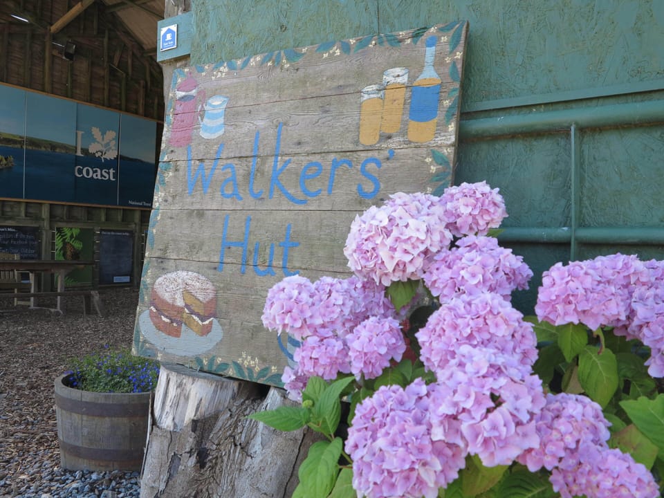 The popular Walkers' Hut selling freshly baked cakes and scones.