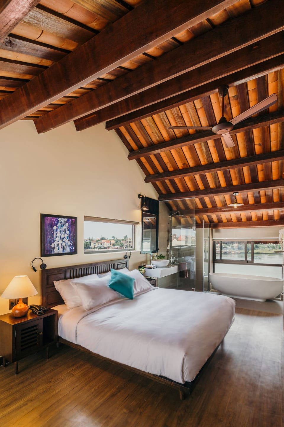 Luxury Suite, River View | Minibar, in-room safe, desk, blackout drapes