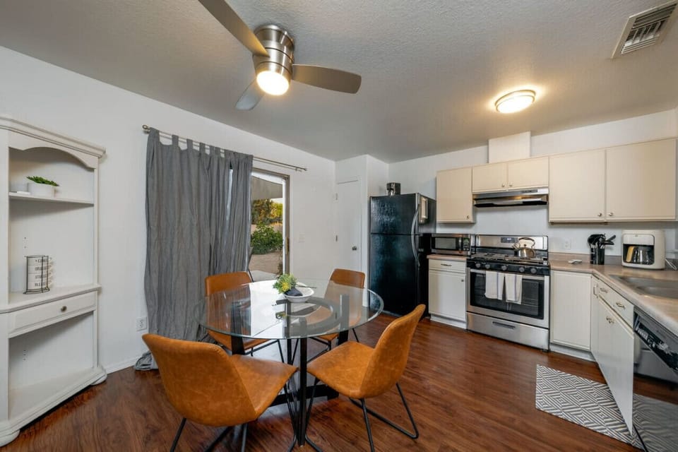Dining area and updated kitchen
