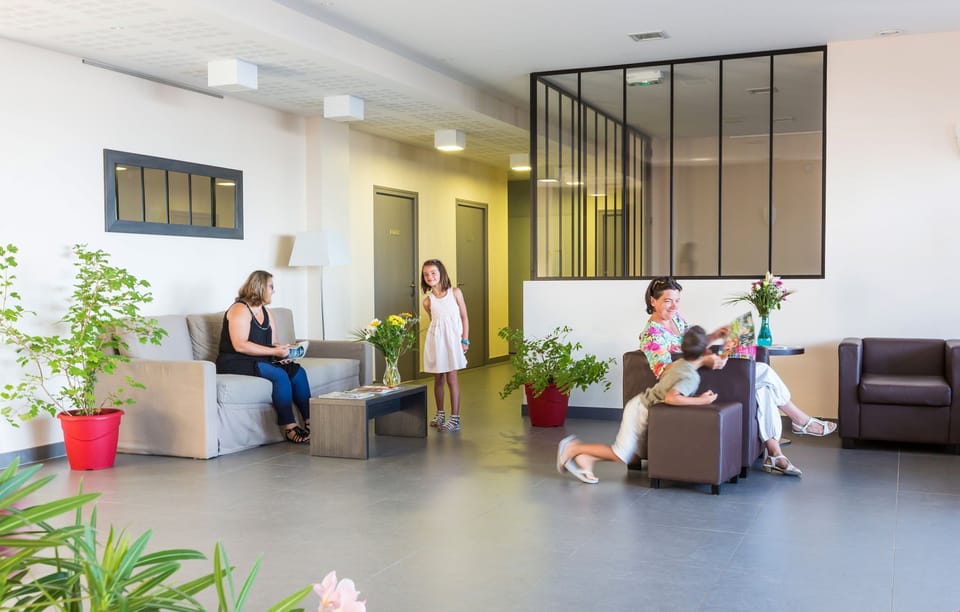 Spend time with family and friends in the communal lounge area.