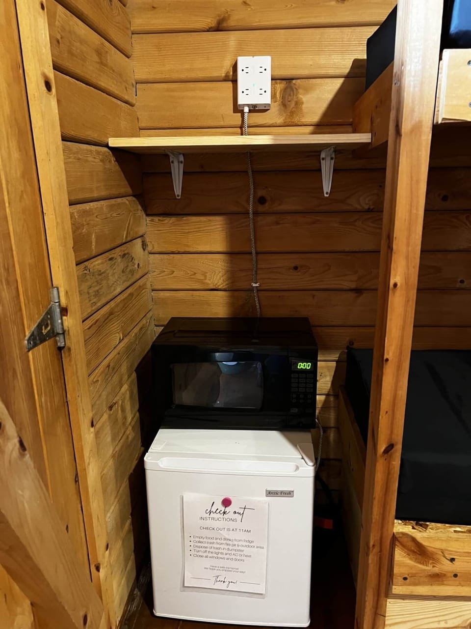 dorm fridge and microwave