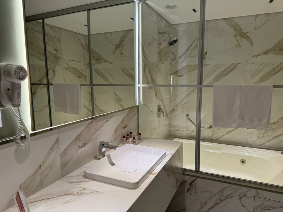 Superior Suite | Bathroom | Free toiletries, hair dryer, towels, soap