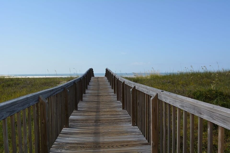 Boardwalk out to the beach