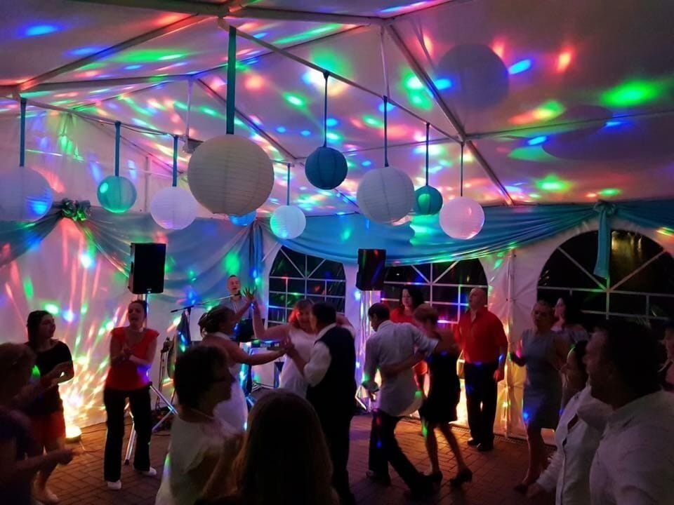 Outdoor wedding area