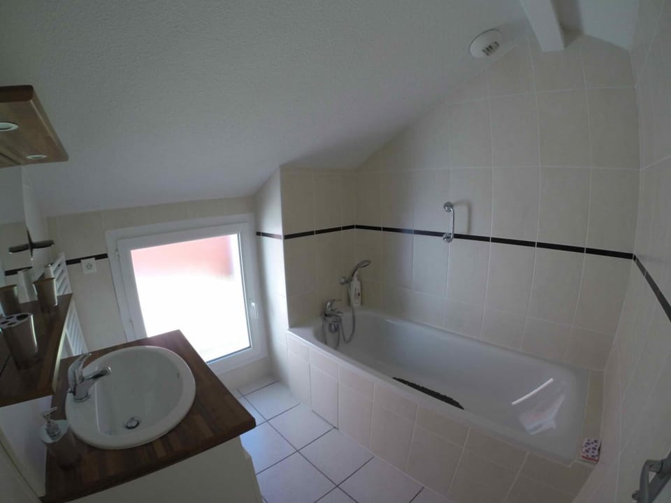 Rainfall showerhead, hair dryer, towels